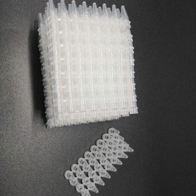 0.1mL Rohr-klare niedrige Rohr-medizinisches Laborverbrauchsmaterialien PCR 8-Strip keine Abdeckung