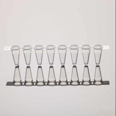 Rohr PCR 8-Strip bedeckt klare Sitz 0.2mL PCR-Röhrenstreifen für qPCR mit einer Kappe